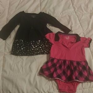 Girls size 18m dress and Romper